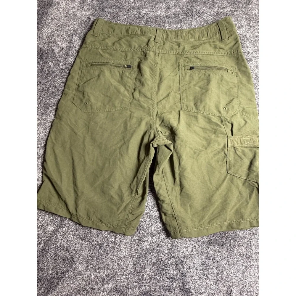 NordicTrack Mens Dark Olive Green Cargo Shorts Size 30